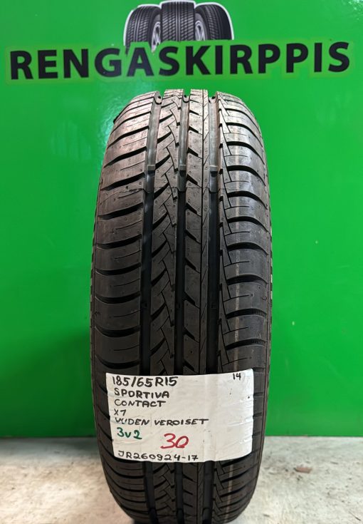 185/65R15 Sportiva Contact kesä uudenveroiset / 4P7-2