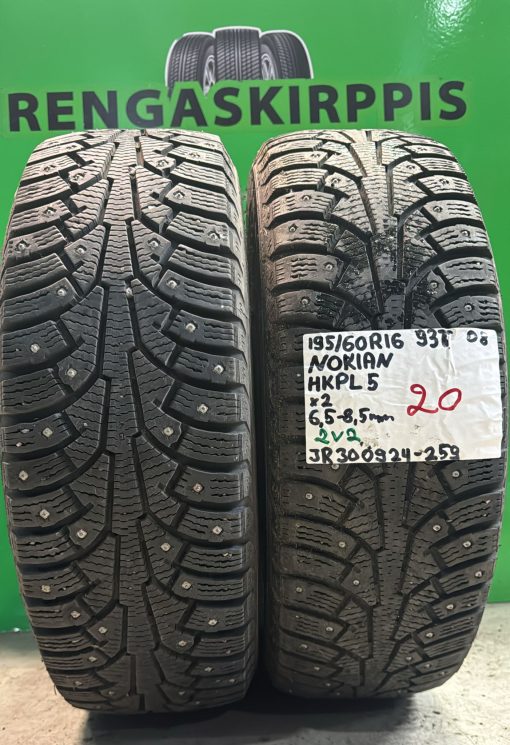 195/60R16 Nokian HKPL 5 93T nasta 6,5-8,5mm / 2V2