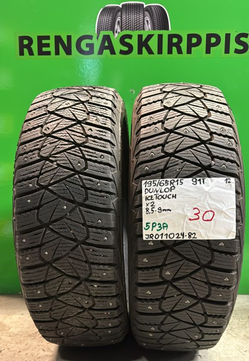 195/65R15 Dunlop Ice Touch 91T nasta 8,5-9mm / 5P3A