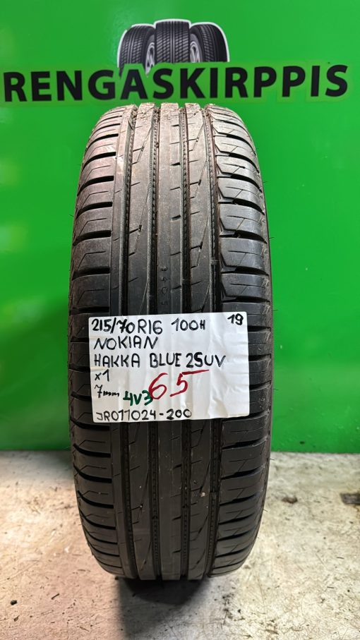 215/70R16 Nokian Hakka Blue 2 SUV 100H kesä 7mm / 4V3