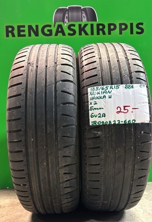 185/65R15 Nokian Hakka H 88H kesä 5mm / 6V2A