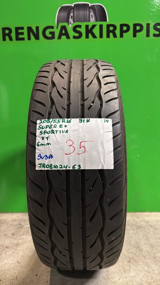 205/55R16 Sportiva Super Z+ 91H kesä 6mm / 9V3A