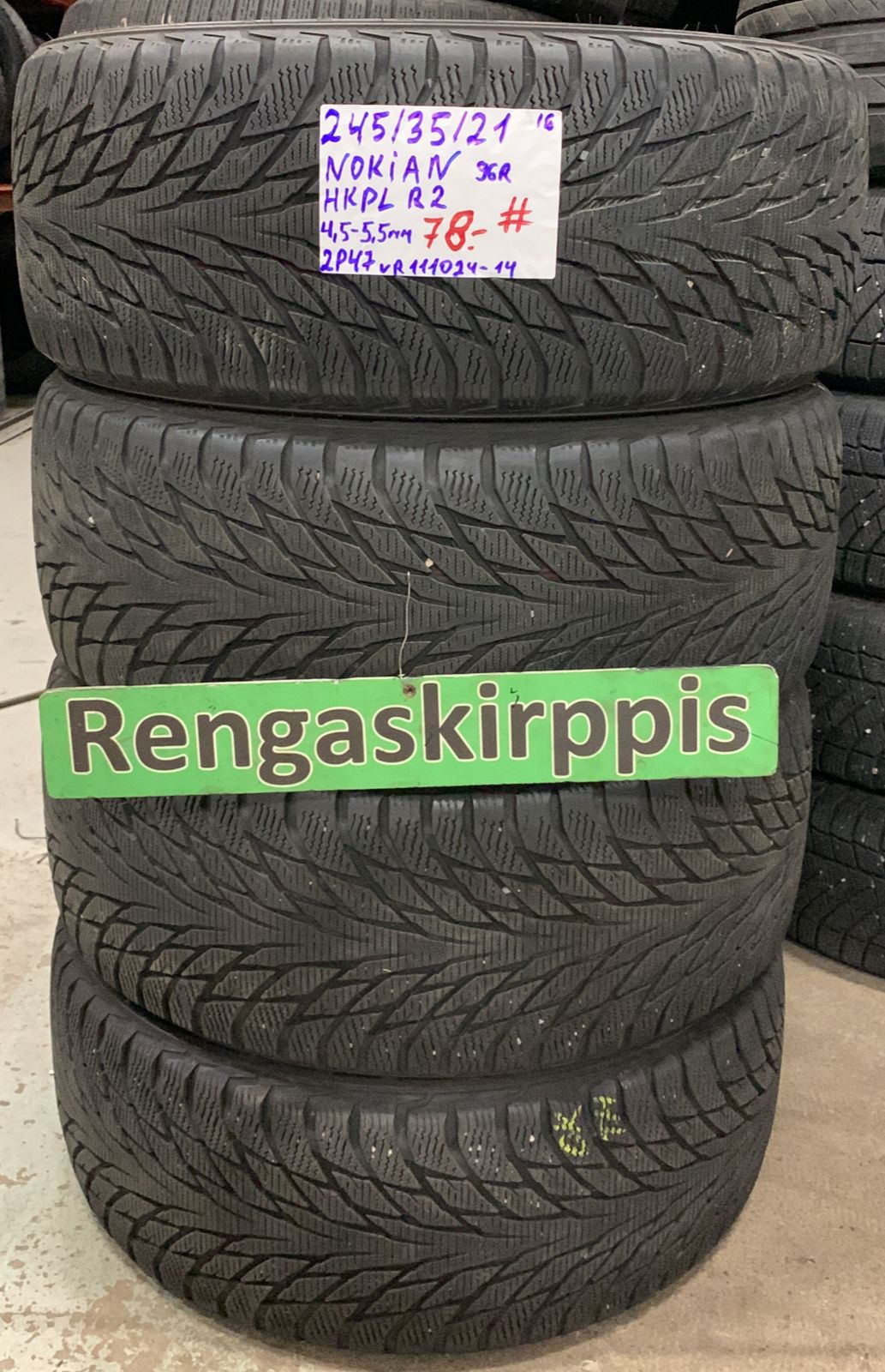 245/35R21 Nokian HKPL R2 96R kitka 4,5-5,5mm # / K9