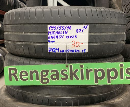 195/55R16 Michelin Energy Saver 87T kesä 4mm / 7V24