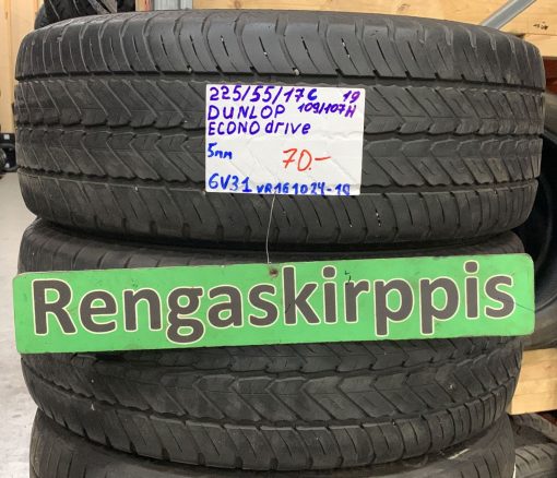 225/55R17C Dunlop Econo Drive 109/107H kesä 5mm / 6V31