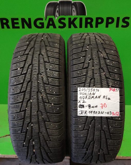 205/55R16 Nokian Nordman R5 94R kitka 8mm / 4V42