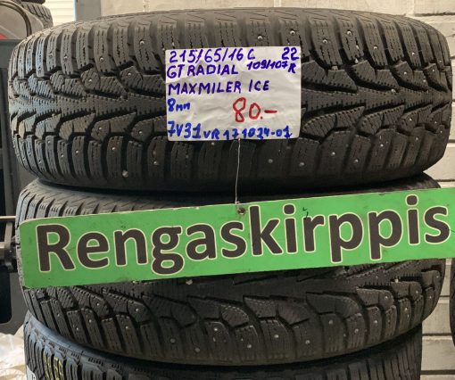 215/65R16C GT Radial Maxmiler Ice 109/107R nasta 8mm / 7V31