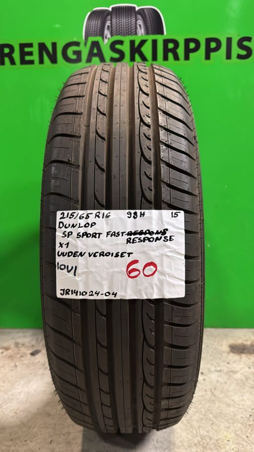 215/65R16 Dunlop SP Sport Fastresponse 98H kesä uudenveroiset / 5V15-2