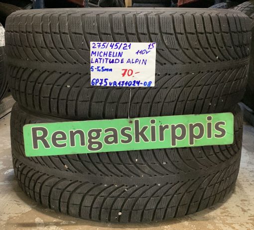 275/45R21 Michelin Latitude Alpin 110V kitka 5-5,5mm / 6P75