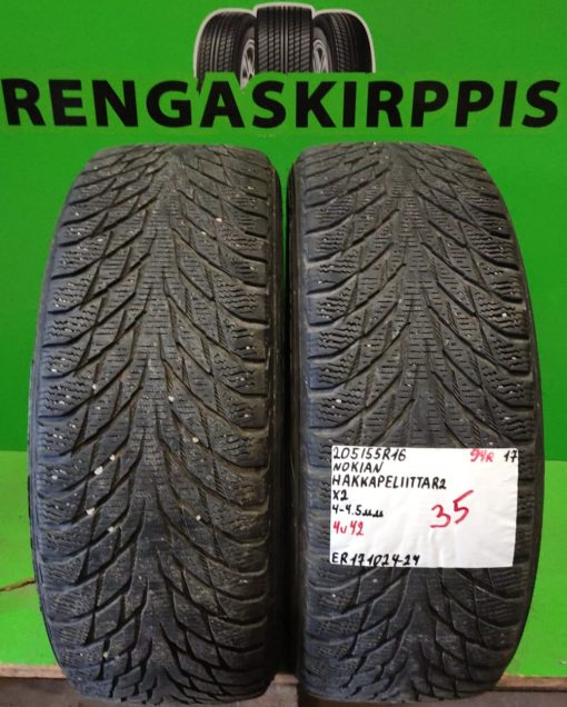 205/55R16 Nokian HKPL R2 94R kitka 4-4,5mm / 4V42
