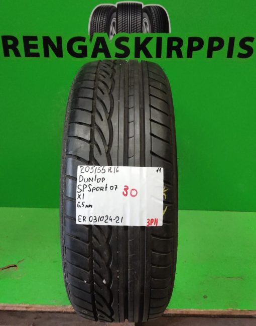 205/55R16 Dunlop SP Sport 07 kesä 6,5mm / 3P11