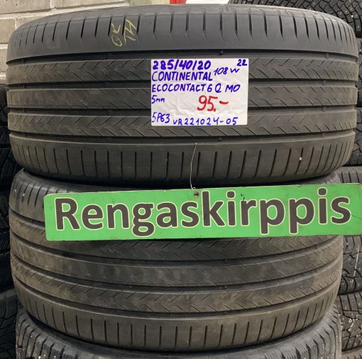 285/40R20 Continental EcoContact 6 Q MD 108W kesä 5mm / 5P63