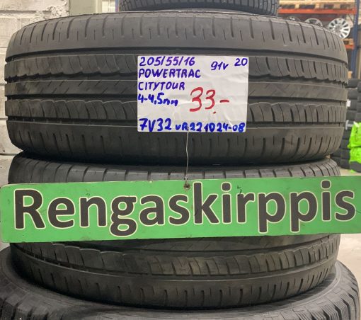 205/55R16 Powertrac Citytour 91V kesä 4-4,5mm / 7V32