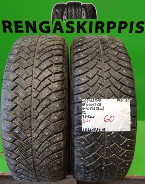 205/55R16 BFGoodrich G-Force Stud 94Q nasta 7,5-8mm / 3P21