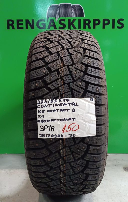 225/55R17 Continental IceContact 2 nasta ajamattomat / 3P1A
