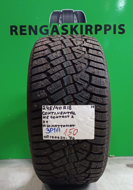 245/40R18 Continental IceContact 2 nasta ajamattomat / 3P1A