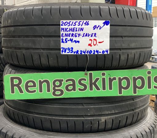 205/55R16 Michelin Energy saver 91V kesä 3,5-4mm / 7V93
