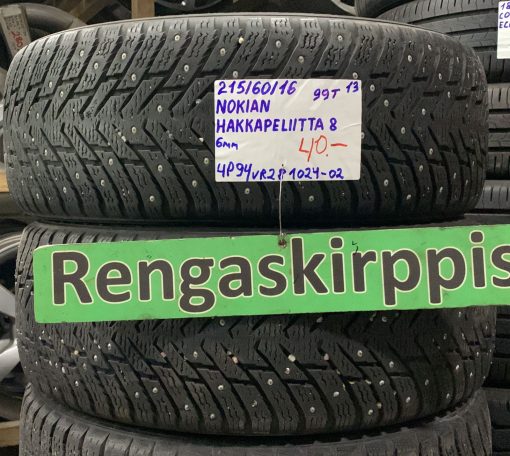 215/60R16 Nokian HKPL 8 99T nasta 6mm / 4P94