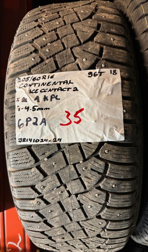 205/60R16 Continental IceContact 2 96T nasta 4-4,5mm / 6P2A