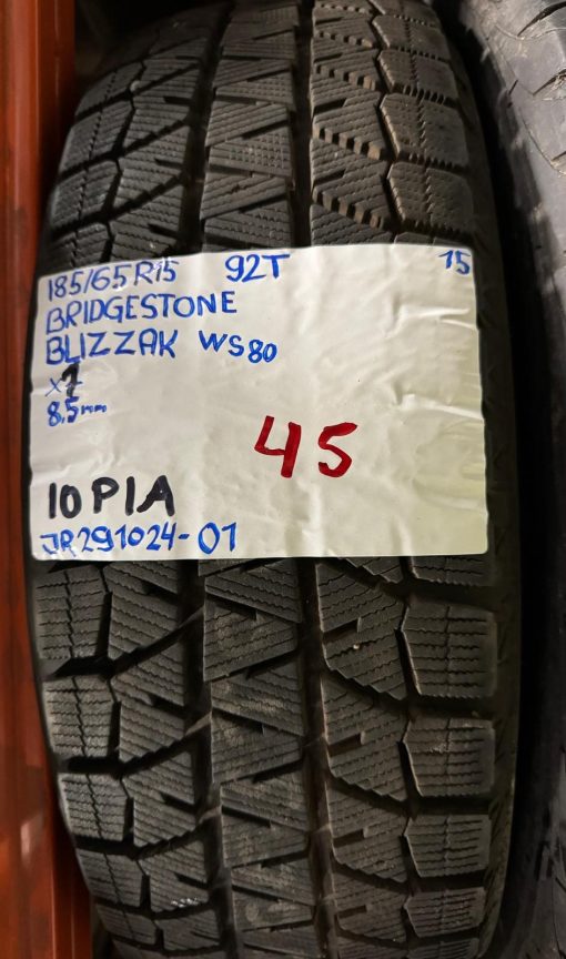 185/65R15 Bridgestone Blizzak WS80 92T kitka 8,5mm / 10P1A