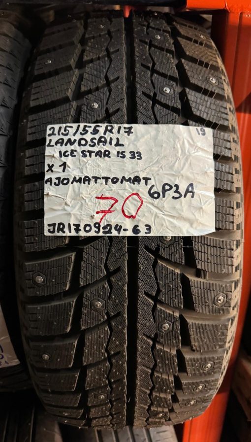 215/55R17 Landsail IceStar IS33 nasta ajamattomat / 6P3A