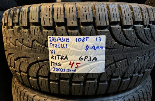 275/45R19 Pirelli 108T M+S kitka 8-9mm / 6P3A