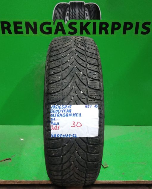 195/65R15 GoodYear UltraGrip Ice 2 95T kitka 4mm / 3V21