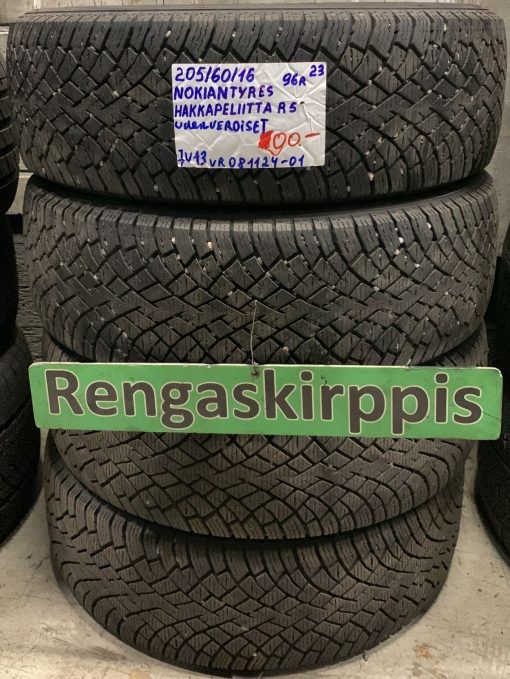 205/60R16 Nokian Tyres HKPL R5 96R kitka uudenveroiset / 7V13