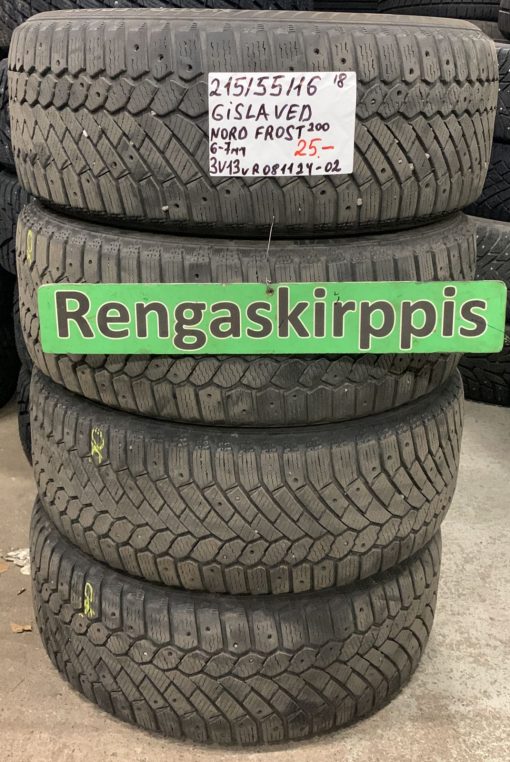 215/55R16 Gislaved Nordfrost 200 kitka 6-7mm / 3V13
