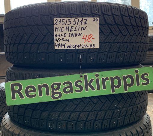 215/55R17 Michelin X-Ice Snow kitka 4,5-5mm / 4P1A