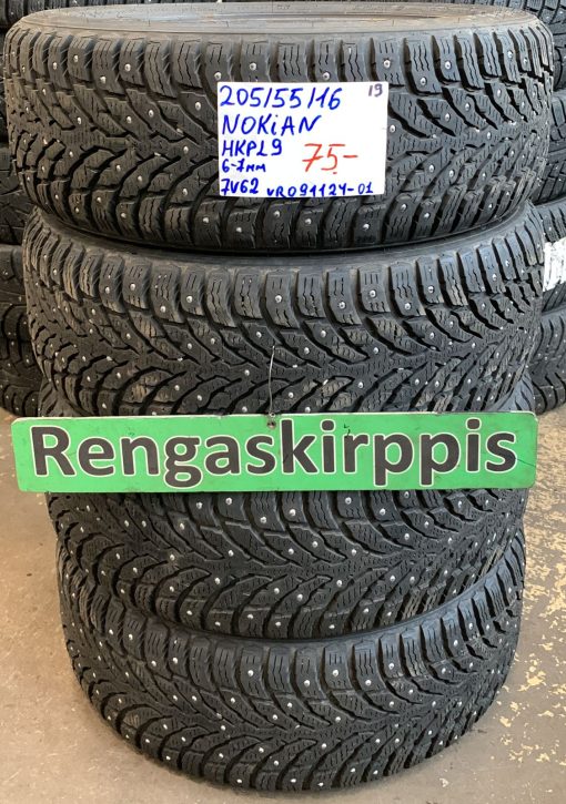 205/55R16 Nokian HKPL 9 nasta 6-7mm / 7V62