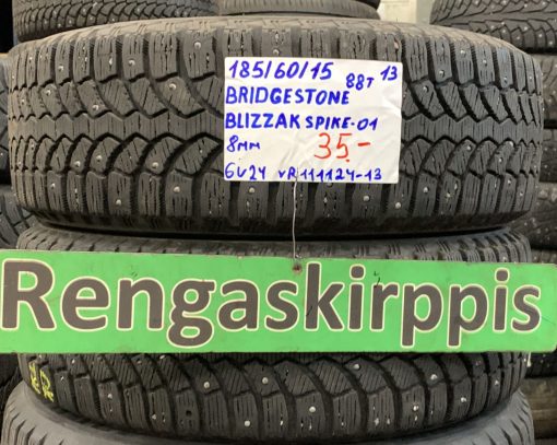 185/60R15 Bridgestone Blizzak Spike 01 88T nasta 8mm / 6V24