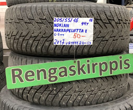 205/55R16 Nokian HKPL 8 94T nasta 6-7mm / 2V17