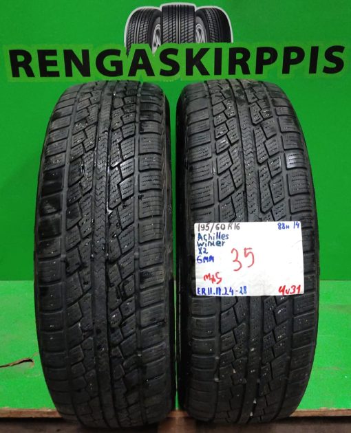 195/60R16 Achilles Winter 88H M+S kitka 6mm / 4V31