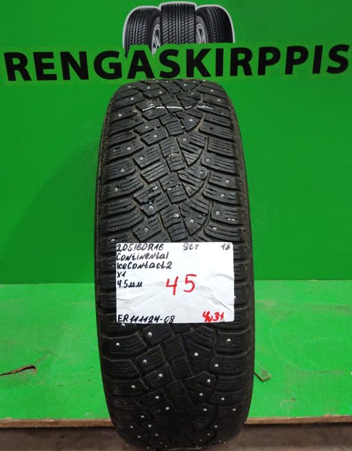 205/60R16 Continental IceContact 2 96T nasta 4,5mm / 4V31