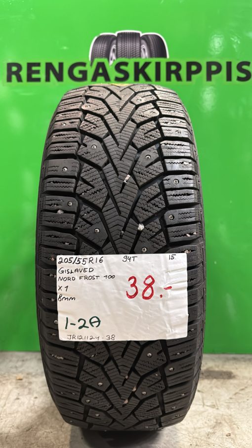 205/55R16 Gislaved NordFrost 100 94T nasta 8mm / 1-2A