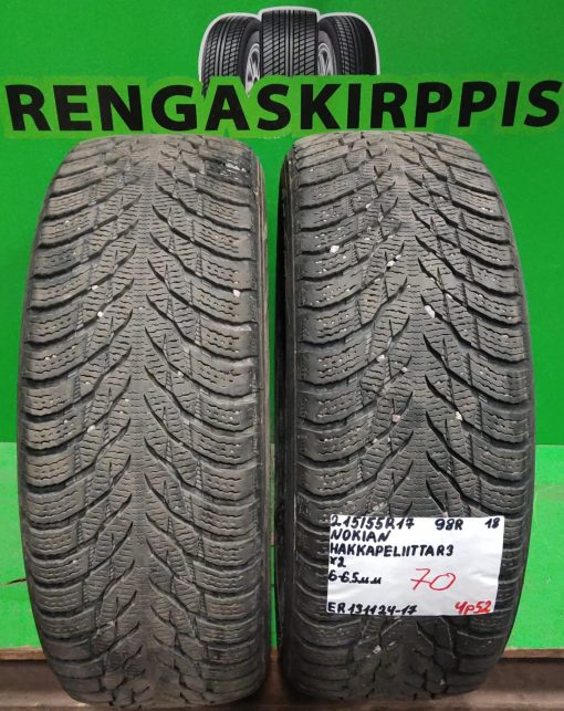 215/55R17 Nokian HKPL R3 98R kitka 6-6,5mm / 4P52
