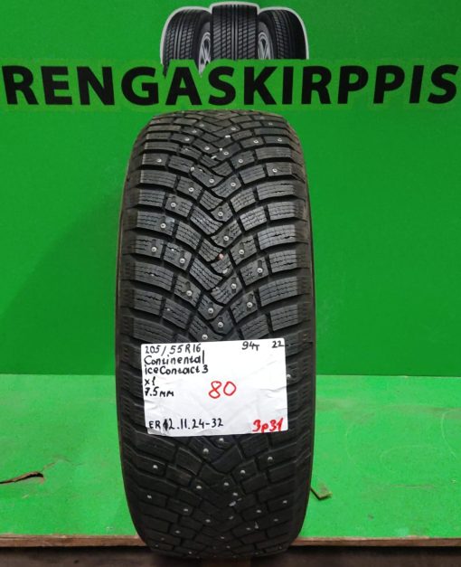 205/55R16 Continental IceContact 3 94T nasta 7,5mm / 3P31