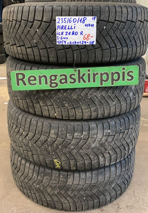 235/60R18 Pirelli IceZero R 107H kitka 5-6mm / 4P54