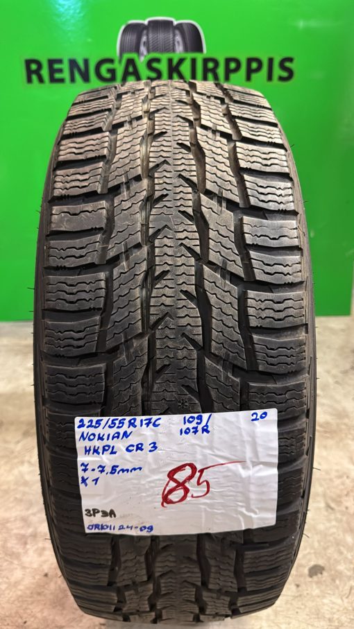 225/55R17C Nokian HKPL CR3 109/107R kitka 7-7,5mm / 3P3A