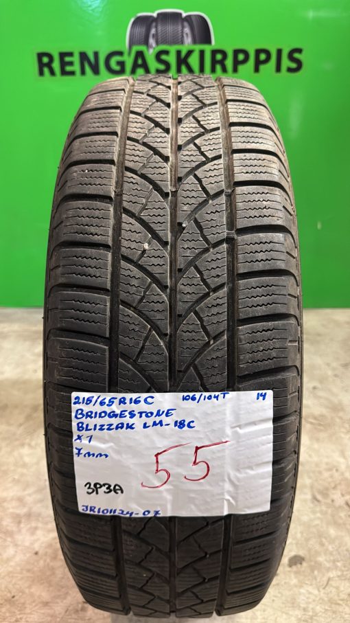 215/65R16C Bridgestone Blizzak LM18C 106/104T kitka 7mm / 3P3A