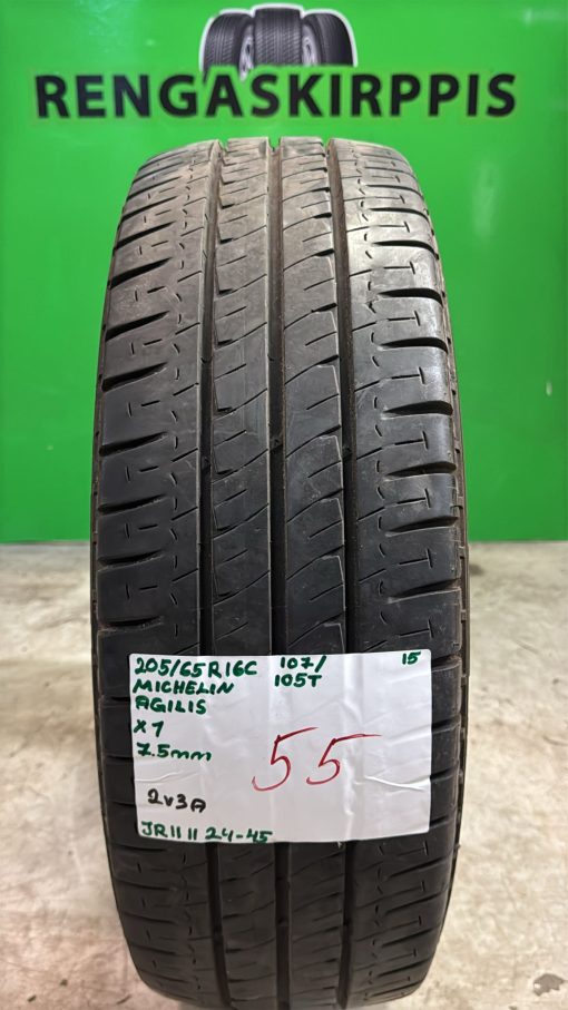 205/65R16C Michelin Agilis 107/105T kesä 7,5mm / 2V3A