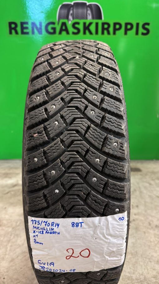 175/70R14 Michelin X-Ice North 88T nasta 8mm / 6V1A