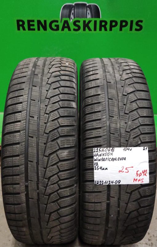 225/60R18 Hankook Winter ICept Evo 104V M+S kitka 3,5-4mm / 5P42