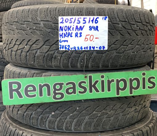 205/55R16 Nokian HKPL R3 94R kitka 6mm / 7V62