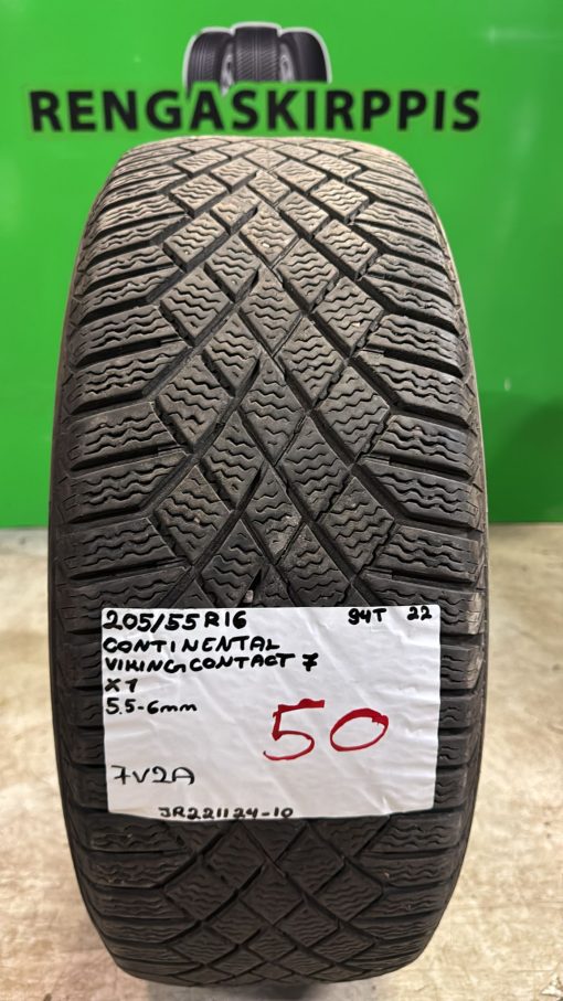 205/55R16 Continental VikingContact 7 94T kitka 5,5-6mm / 7V2A