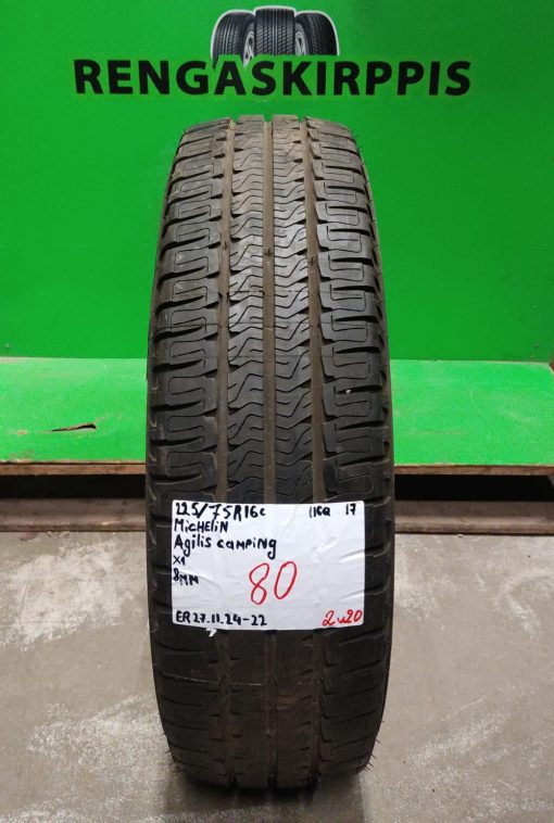 225/75R16C Michelin Agilis Camping 116Q kesä 8mm / 2V20
