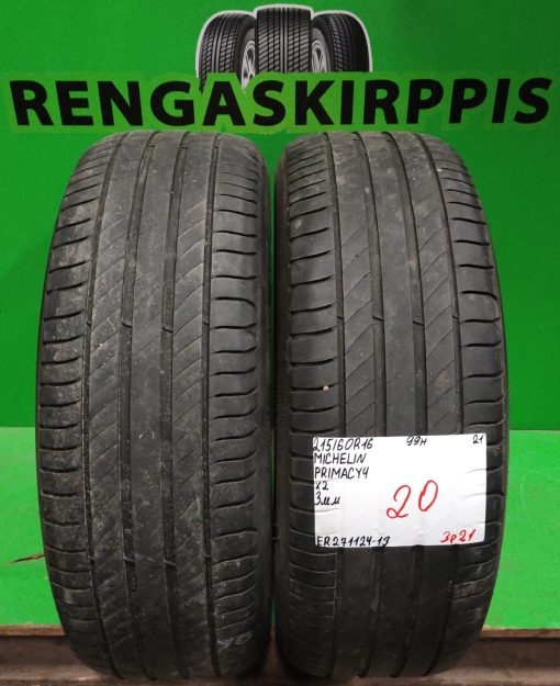 215/60R16 Michelin Primacy 4 99H kesä 3mm / 3P21