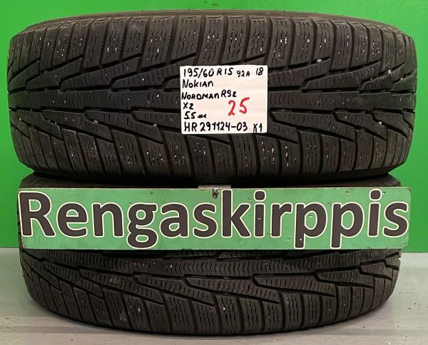 195/60R15 Nokian Nordman RS2 92R kitka 5,5mm / K1