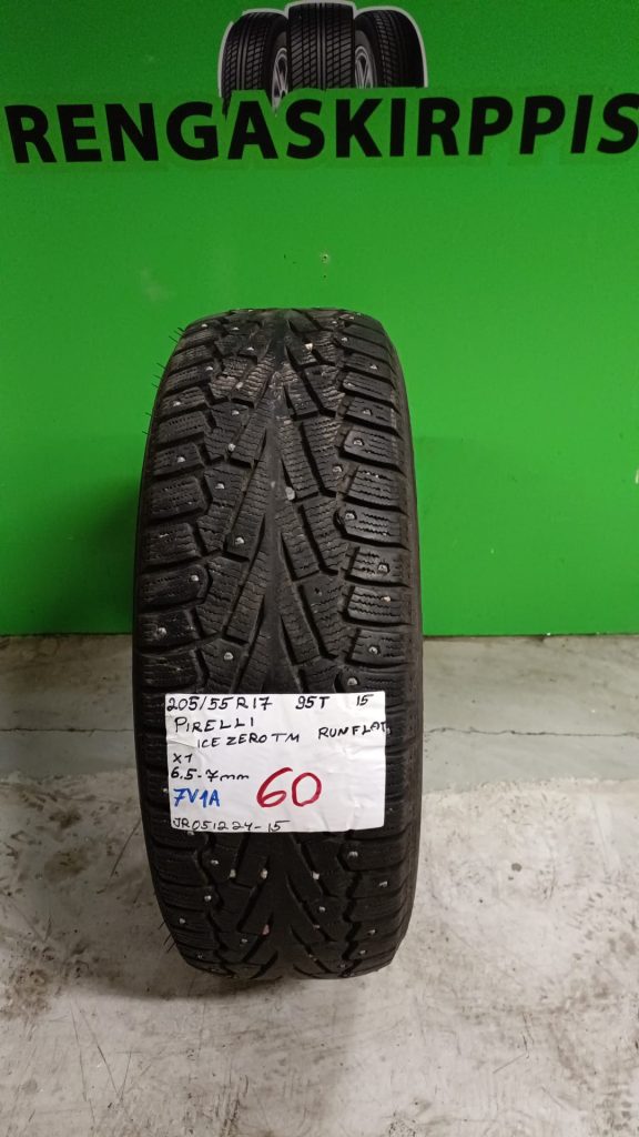 205/55R17 Pirelli Ice Zero TM Runflat 95T nasta 6,5-7mm / 7V1A